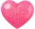 Pink 3D Glitter Heart