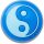 Light and Dark Blue Yin Yang