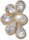 Half Gem Floral with Pearl
