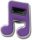 Purple Music Note