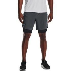 Men s UA Launch SW 7   2N1 Short GRY