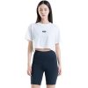 UA W BRANDED LOGO CROP SS