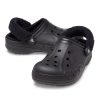 Crocs Baya Lined Fuzz Strap Clog fekete bélelt uniszex papucs