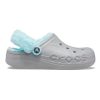 Crocs Baya Lined Fuzz Strap Clog szürke bélelt uniszex papucs