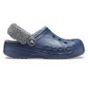 Crocs Baya Lined Fuzz Strap Clog kék bélelt uniszex papucs