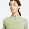 Nike Dri FIT Swoosh Women s 1 4 Zip Long Sleeve Running Mid Layer