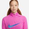 Nike Dri FIT Swoosh Women s 1 4 Zip Long Sleeve Running Mid Layer