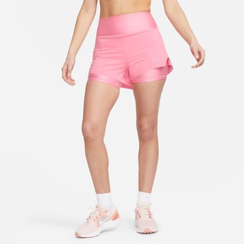 Nike Dri FIT Swift Womens Mid Rise 3  2 in 1 Running Shorts with Pockets